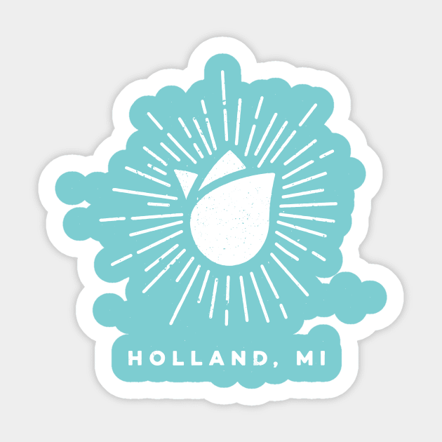 Holland Tulip Time (white) Sticker by ethanunzicker